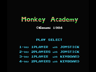 Monkey Academy screenshot 3 for MSX